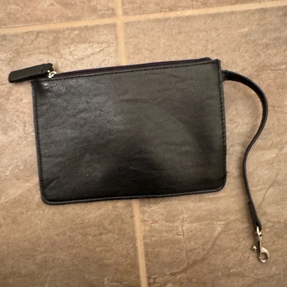 Calvin Klein Textured Black Wristlet